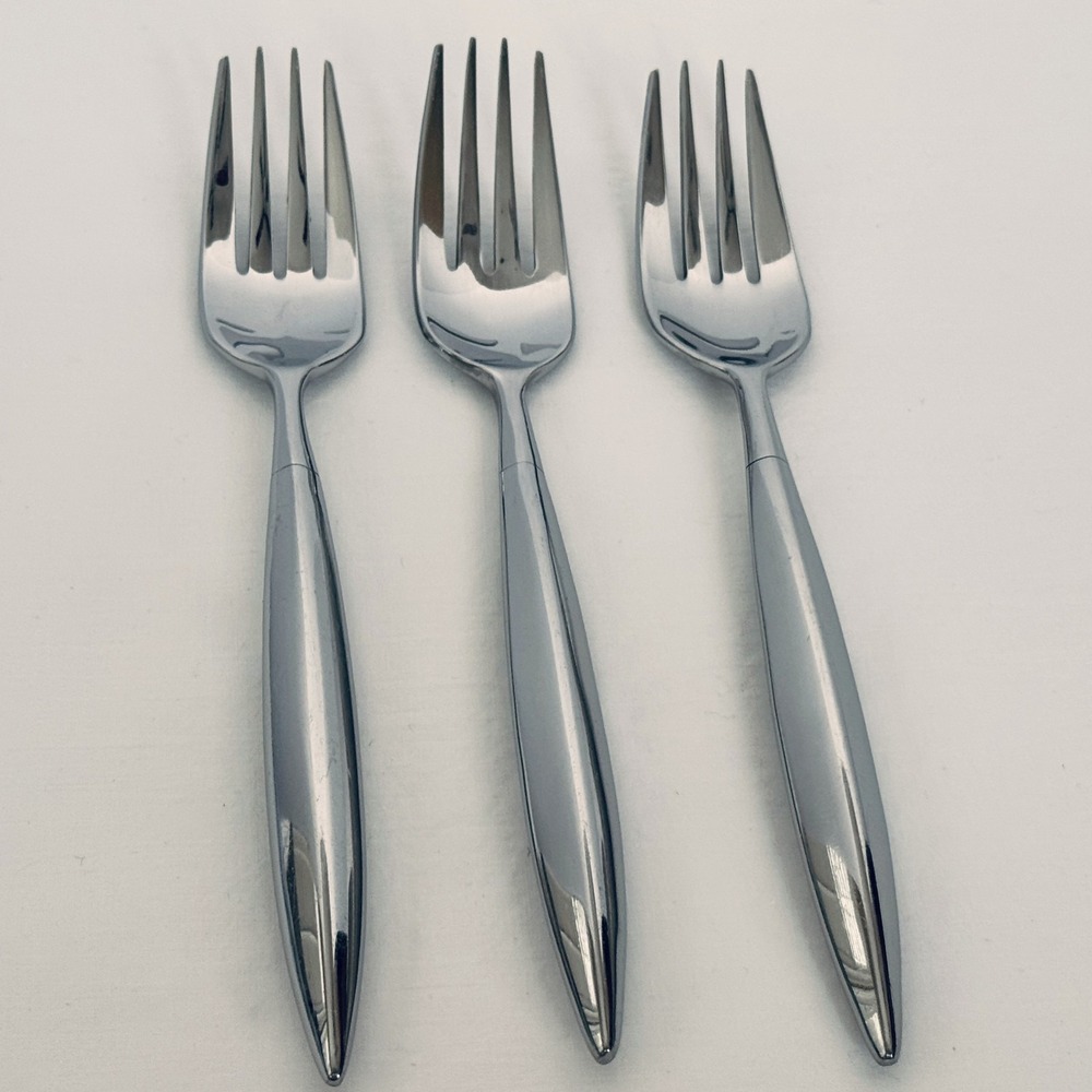 Dansk 18/8 Stainless Steel Flatware TIVA Lot of 3 Dinner Forks Korea